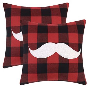 Pack Of 2 Plaid Print Throw Pillow Covers Farmhouse Cushion Covers Decorative Pillowcase 18"x18"