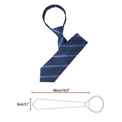 Men's Zipper Tie Pre-Tied Classic Patterned Neck Ties