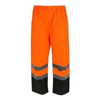 Men's Fluorescent Waterproof Pants With Reflective Strips
