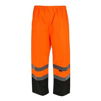 Men's Fluorescent Waterproof Pants With Reflective Strips