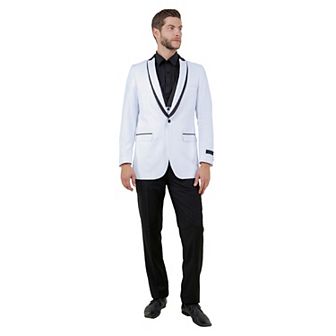 Men's 3 pc Tuxedo Set w/ Satin Shawl Collar & Expandable Pants