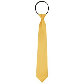 Solid Color Tie, Satin Shine Pretied Knot, Zipper Ties For Men Formal Casual
