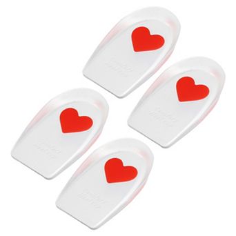 Heel Support Cup Pads Cushion Orthotic Insole Love Pattern Size 33-39 4 pc