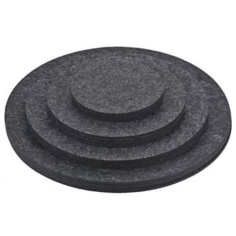 4" 6" 8" 10" Round Plant Coasters Felt Reversible Pad Mat, 16 in 1 Set