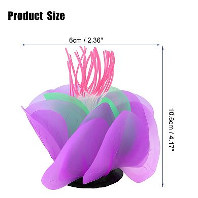 Aquarium Simulation Coral Aquatic Flower Silicone Fluorescent Coral Glow Ornaments Fish Tank
