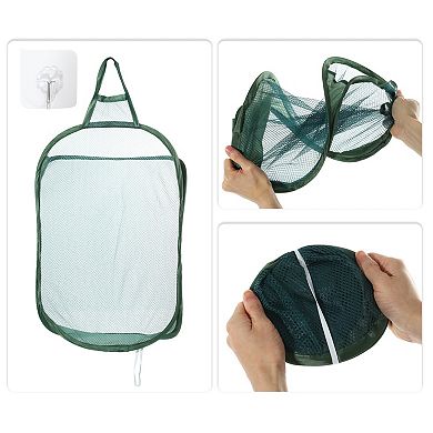 1 Pcs 48l Wall-mounted Folding Laundry Basket Hamper Basket For Bathroom 15.75"x7.87"x23.62"