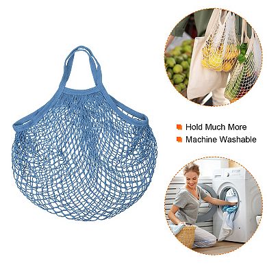 Cotton Mesh Bag, 15x13.8" Reusable Mesh Net String Grocery Bags Organizer
