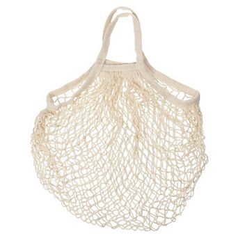 Cotton Mesh Bag, 15x13.8" Reusable Mesh Net String Grocery Bags Organizer