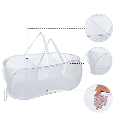 1 Pcs 100l Folding Laundry Basket Portable Hamper Basket For Bathroom