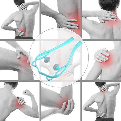Handheld Neck Massager With Two Trigger Points For Neck Shoulder Muscle Pain Ease Pp Tpr Blue Gray
