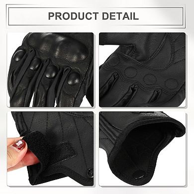Riding Gloves Motorcycle Gloves Touchscreen Gloves For Men For Cycling Driving Leather Black L