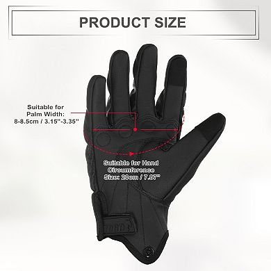 Riding Gloves Motorcycle Gloves Touchscreen Gloves For Men For Cycling Driving Leather Black L
