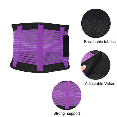 Back Brace Lumbar Support Mesh Design Adjustable Straps Lower Back Brace Size XL