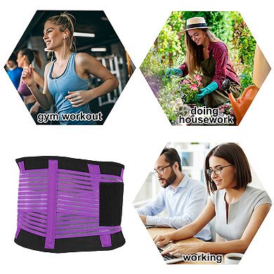 Back Brace Lumbar Support Mesh Design Adjustable Straps Lower Back Brace Size XL