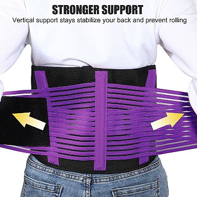 Back Brace Lumbar Support Mesh Design Adjustable Straps Lower Back Brace Size XL