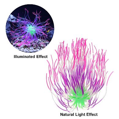 Aquarium Simulation Coral Fireworks Flower Fluorescent Glow Ornaments Fish Tank Decor