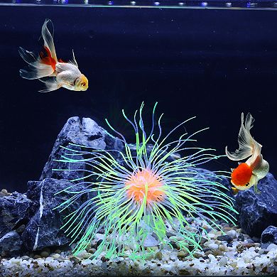 Aquarium Simulation Coral Fireworks Flower Fluorescent Glow Ornaments Fish Tank Decor