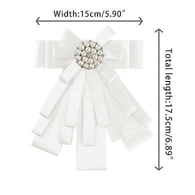 Women's Ribbon Brooch Bowknot Necktie Bow Brooches Pre-tied Bow Ties