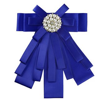 Women's Ribbon Brooch Bowknot Necktie Bow Brooches Pre-tied Bow Ties