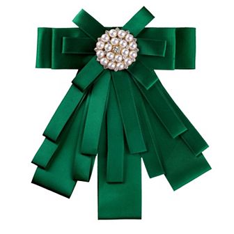 Women's Ribbon Brooch Bowknot Necktie Bow Brooches Pre-tied Bow Ties