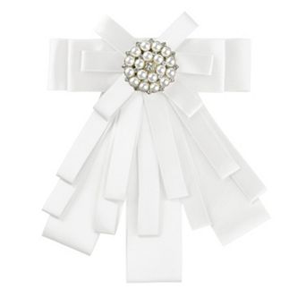 Women's Ribbon Brooch Bowknot Necktie Bow Brooches Pre-tied Bow Ties