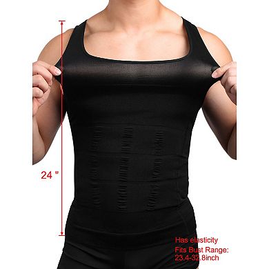 Mens Slim Body Shaper Tummy Belly Fatty Underwear Vest T Shirt Shapewear