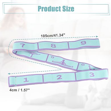 Yoga Stretching Band With 9 Loops Elastic Exercise Band Expandable Fitness Strap