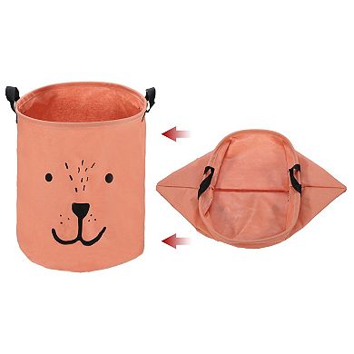 1 Pcs 40l Foldable Cylindrical Laundry Basket For Laundry Room Orange 15.75"x13.78"