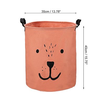 1 Pcs 40l Foldable Cylindrical Laundry Basket For Laundry Room Orange 15.75"x13.78"