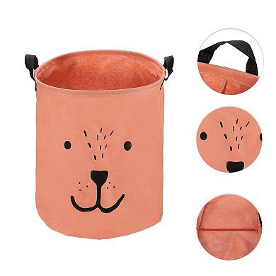 1 Pcs 40l Foldable Cylindrical Laundry Basket For Laundry Room Orange 15.75"x13.78"