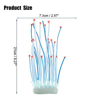 Aquarium Simulation Coral Sea Urchins Silicone Fluorescent Coral Glow Ornaments Fish Tank