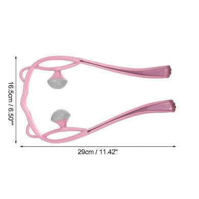 Handheld Neck Massager With Two Trigger Points For Neck Shoulder Muscle Pain Ease Pp Tpr Pink Gray