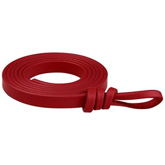 Women's Leather Skinny Belt For Dress Adjustable Knotted Thin Waist Belts For Ladies