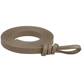 Women's Leather Skinny Belt For Dress Adjustable Knotted Thin Waist Belts For Ladies