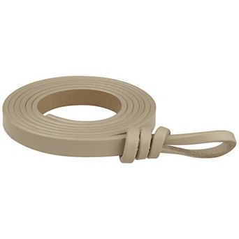 Women's Leather Skinny Belt For Dress Adjustable Knotted Thin Waist Belts For Ladies