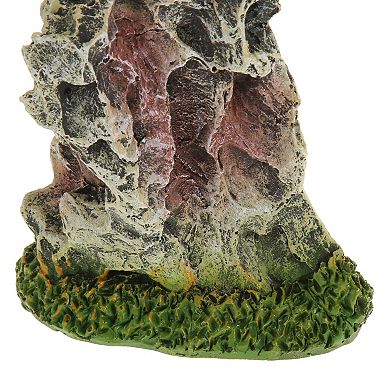 Aquarium Landscape Mountain Decoration Artificial Aquatic Terrariums Stone White Green 6.30" Height