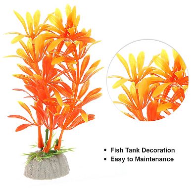 2 Pcs Aquarium Plants Decorations Artificial Aquatic Plants No Size