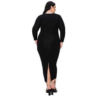 Plus Size Kylo Textured Bodycon Dress
