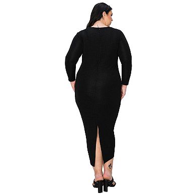 Plus Size Kylo Textured Bodycon Dress