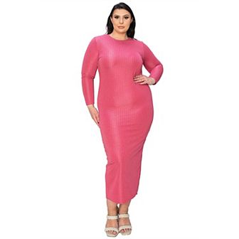 Plus Size Kylo Textured Bodycon Dress