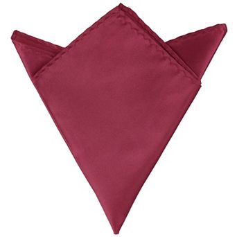 Pocket Squares For Men, Silk Shiny Solid Color Foldable Handkerchiefs