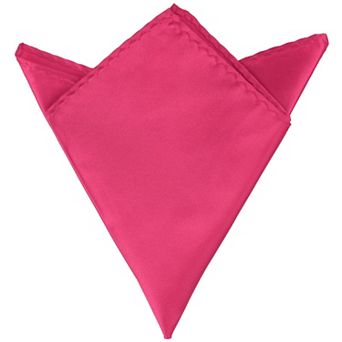 Pocket Squares for Men, Silk Shiny Solid Color Foldable Handkerchiefs