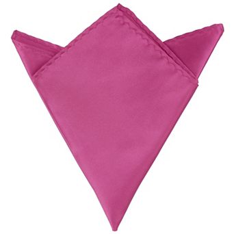 Pocket Squares for Men, Silk Shiny Solid Color Foldable Handkerchiefs