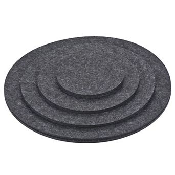 4" 6" 8" 10" Round Plant Coasters Felt Reversible Pad Mat, 8 in 1 Set