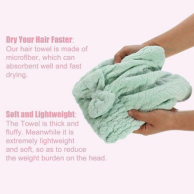 Hair Drying Soft Absorbent Towel Cap for After Bath or Shower