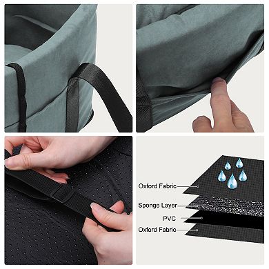 Dog Car Seat Adjustable Straps Portable For M Size S Sized Puppy Cat Seat Pets Blue