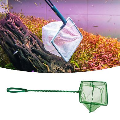 1pcs Aquarium Fish Net Aquarium Fish Tank Accessories Small Fish Fine Net Green 12.2x10cm