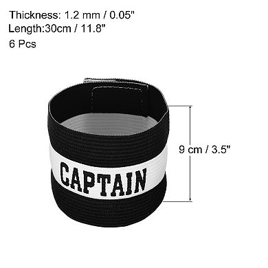 Elastic Captain's Armband Soccer Team Training Arm Band 6 Pack
