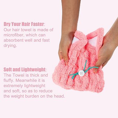 Cat Shape Cute Hair Drying Towel Dry Cap Towel Cap Quick Drying For Drying Hair
