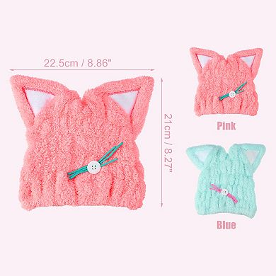 Cat Shape Cute Hair Drying Towel Dry Cap Towel Cap Quick Drying For Drying Hair